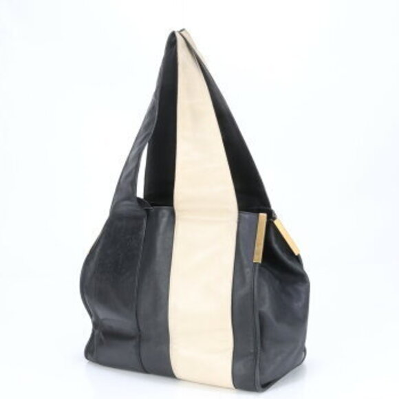 Chloe beach bag leather Shoulder Bag tote black - Picture 2 of 14